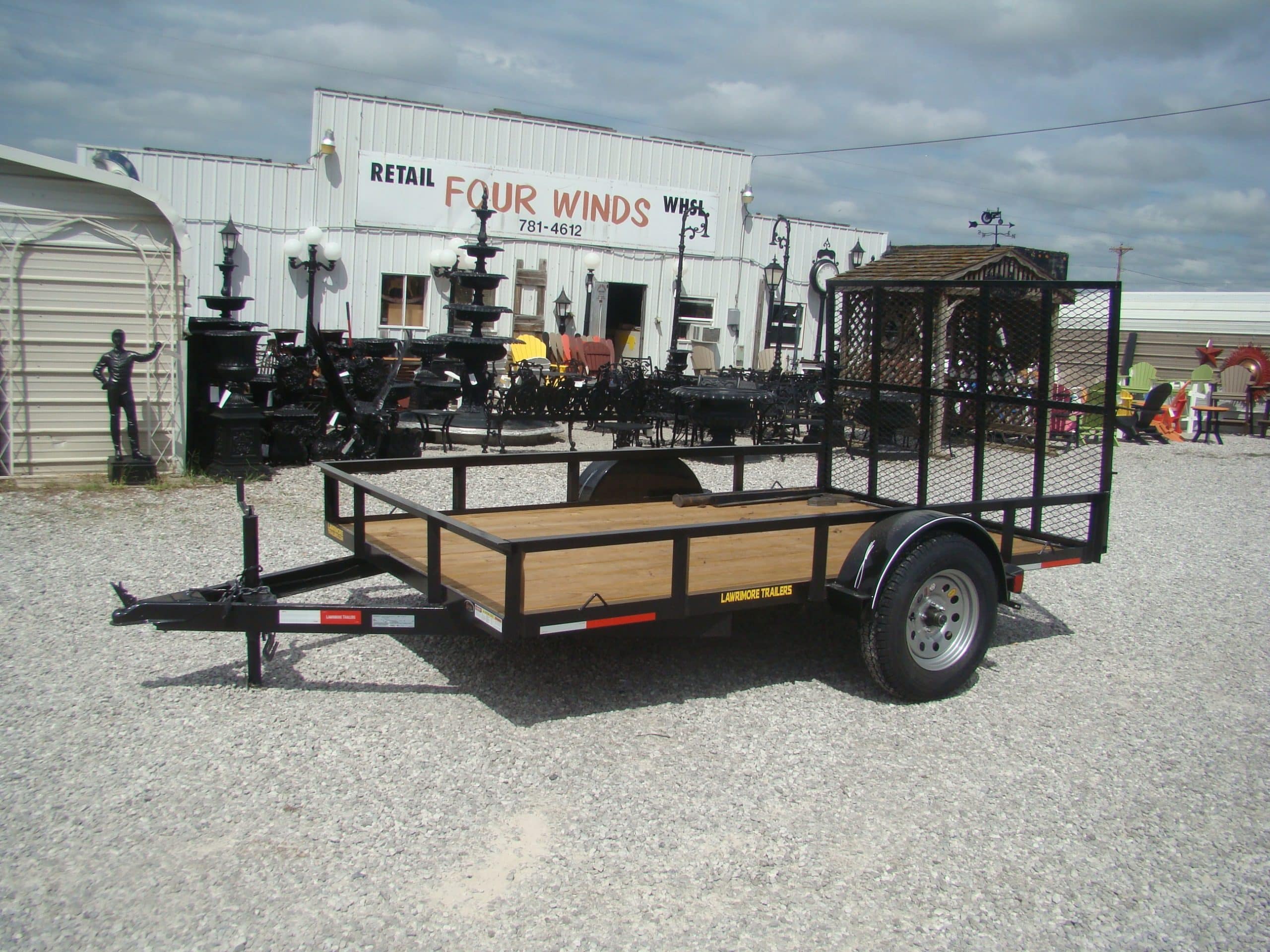 77x10 Angle Utility Trailer with 4� Gate Four Winds Trailer
