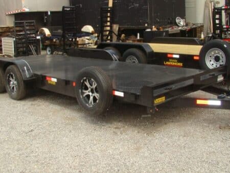 83x20 deluxe car hauler 8ply aluminum wheels spare mounted $4719