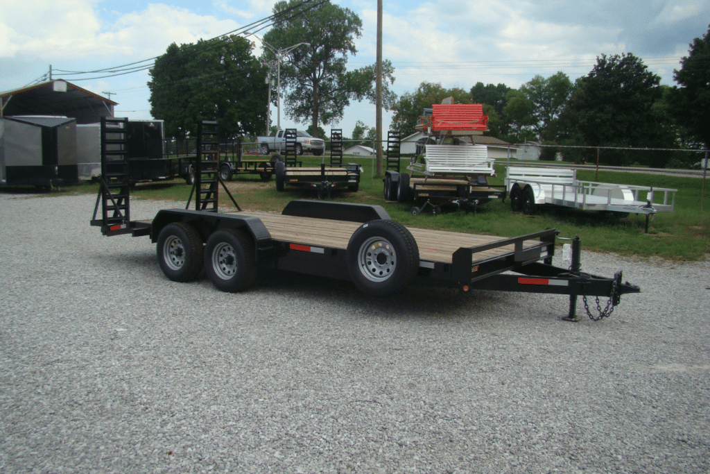 black equipment trailer on lot near madisonville ky