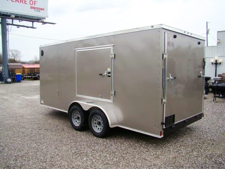 large enclosed mobile service trailer