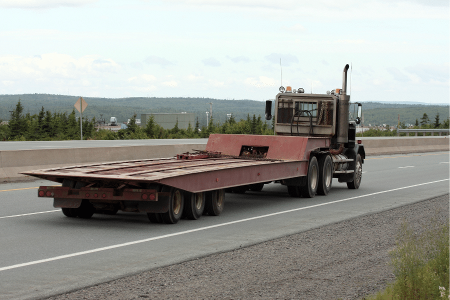 flatbed roll off trailer